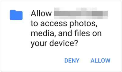 allow the app to access your android data