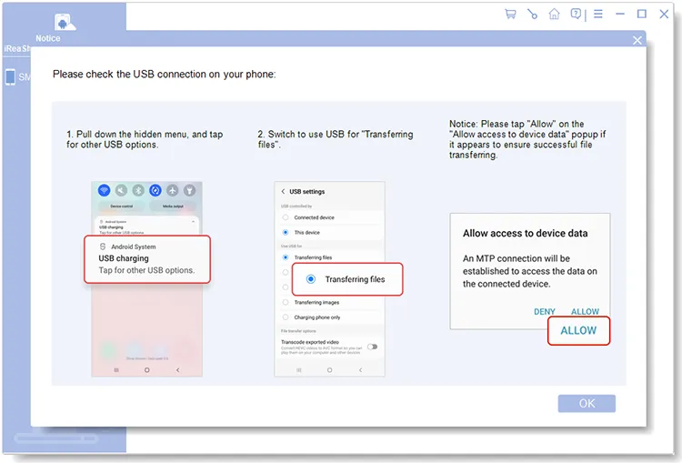 permitir que la aplicación acceda a los datos de su dispositivo