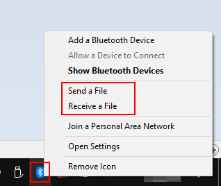 send photos from android to computer with bluetooth