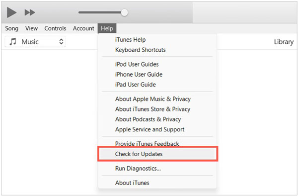 buscar actualizaciones con itunes