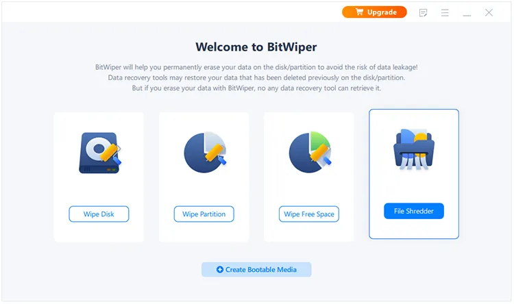 choose the file shredder feature