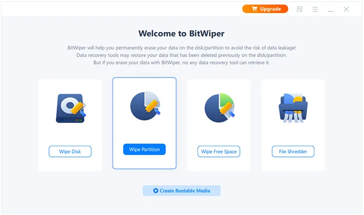 choose the wipe partition feature