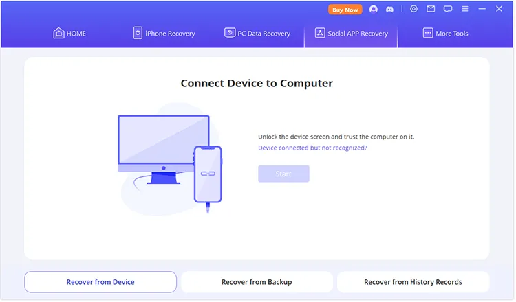 recover whatsapp or line data from device