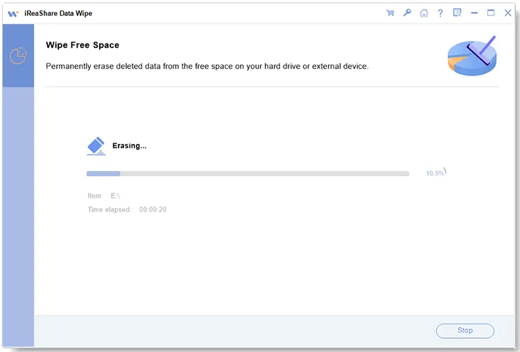 erase deleted data from free space