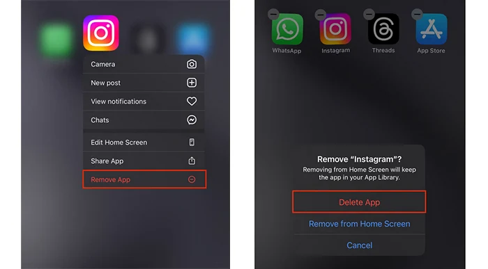 remove an app from iphone