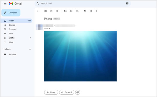 transférer des photos d'Android vers un ordinateur avec e-mail