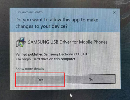 Installieren Sie den Samsung-Treiber auf dem PC