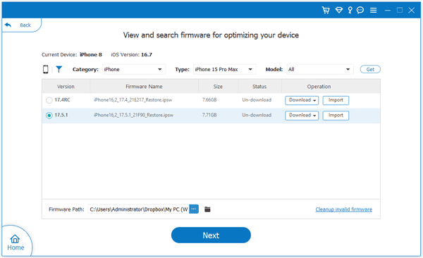 instale o iOS 17 com o software de recuperação do sistema iOS