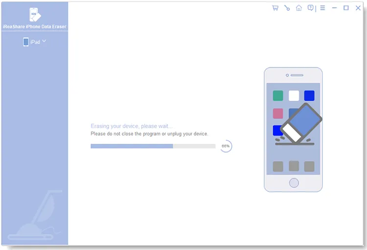 begin to erase ios device