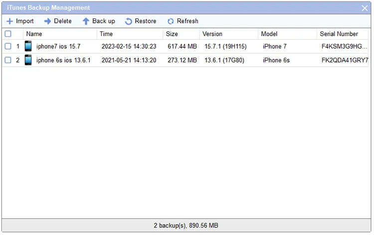 escolha o recurso de backup