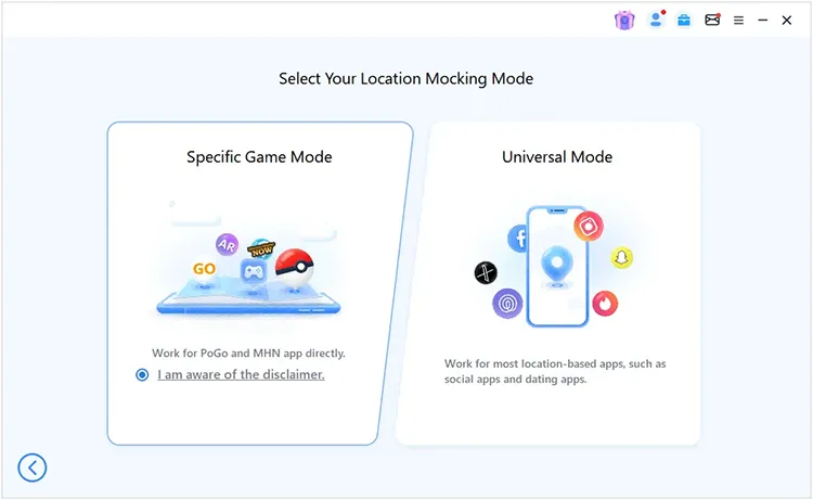 choose a mode on for ios