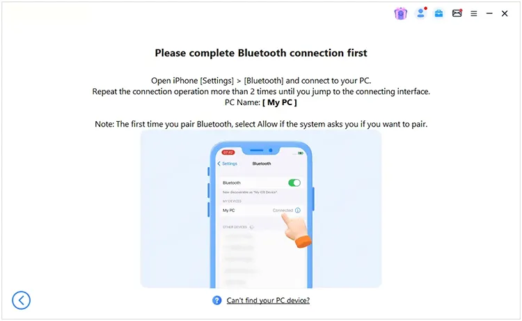 enable bluetooth on ios device