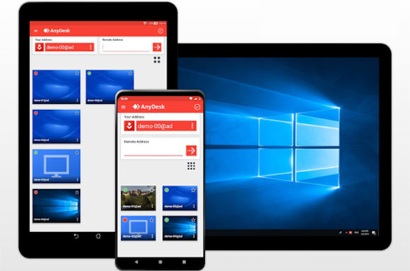 use o aplicativo de espelhamento anydesk para Android para PC