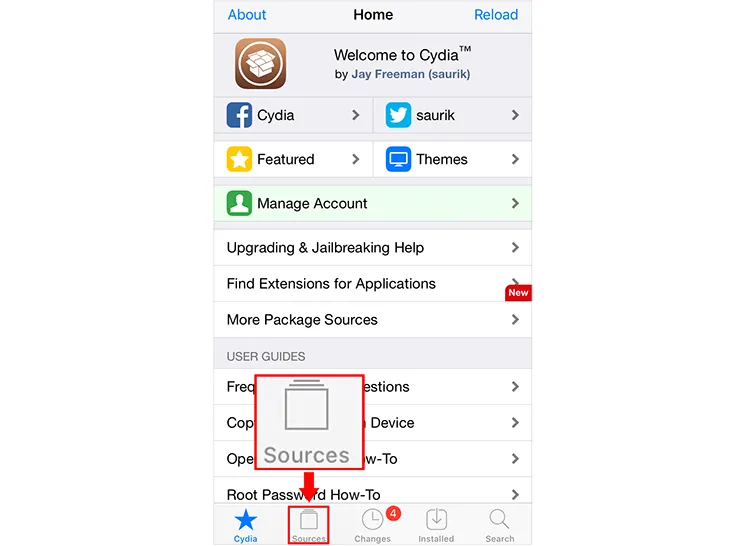 open cydia to install parental control