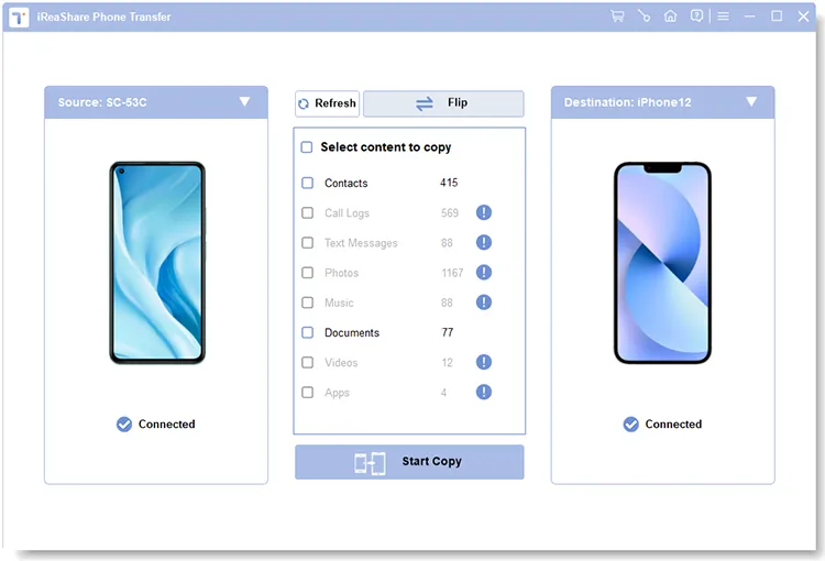 transferir datos de android a ios