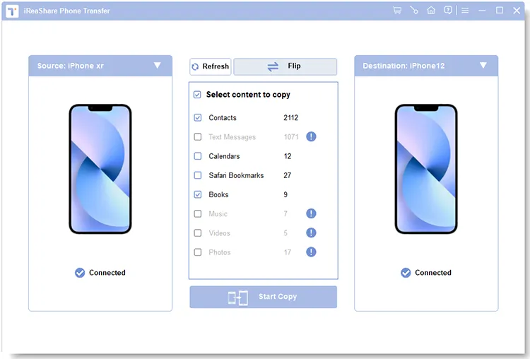 mover datos de ios a ios