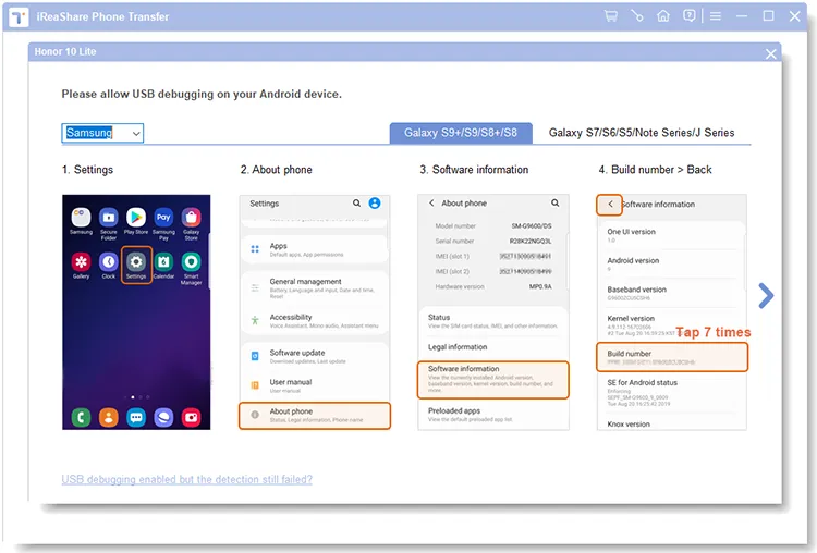 enable usb debugging on android