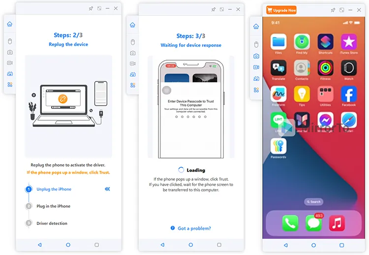 透過 USB 將 ios 螢幕鏡像到電腦