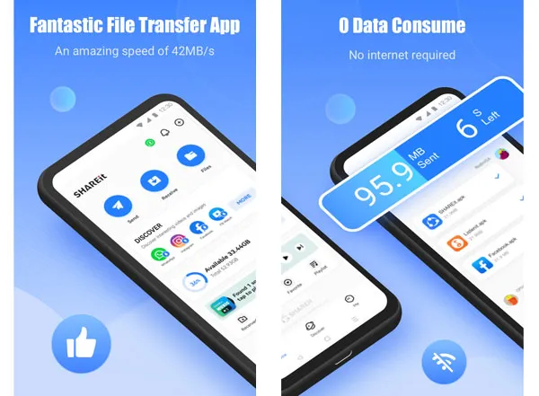 shareit è un'utile app per il trasferimento telefonico