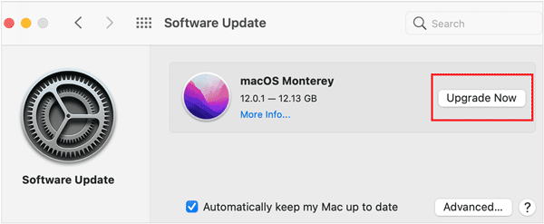 mettre à jour Mac OS