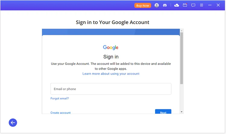 sign in to google account