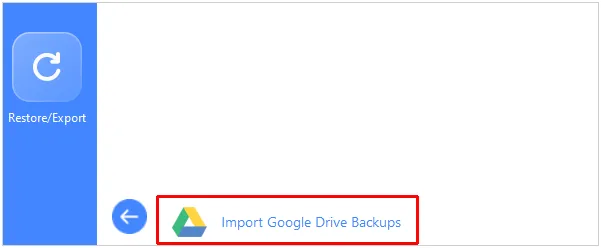 import google drive backups