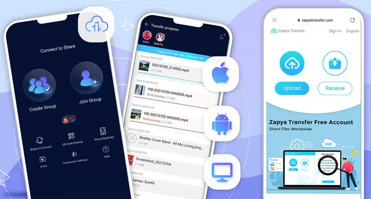 app di trasferimento zapya